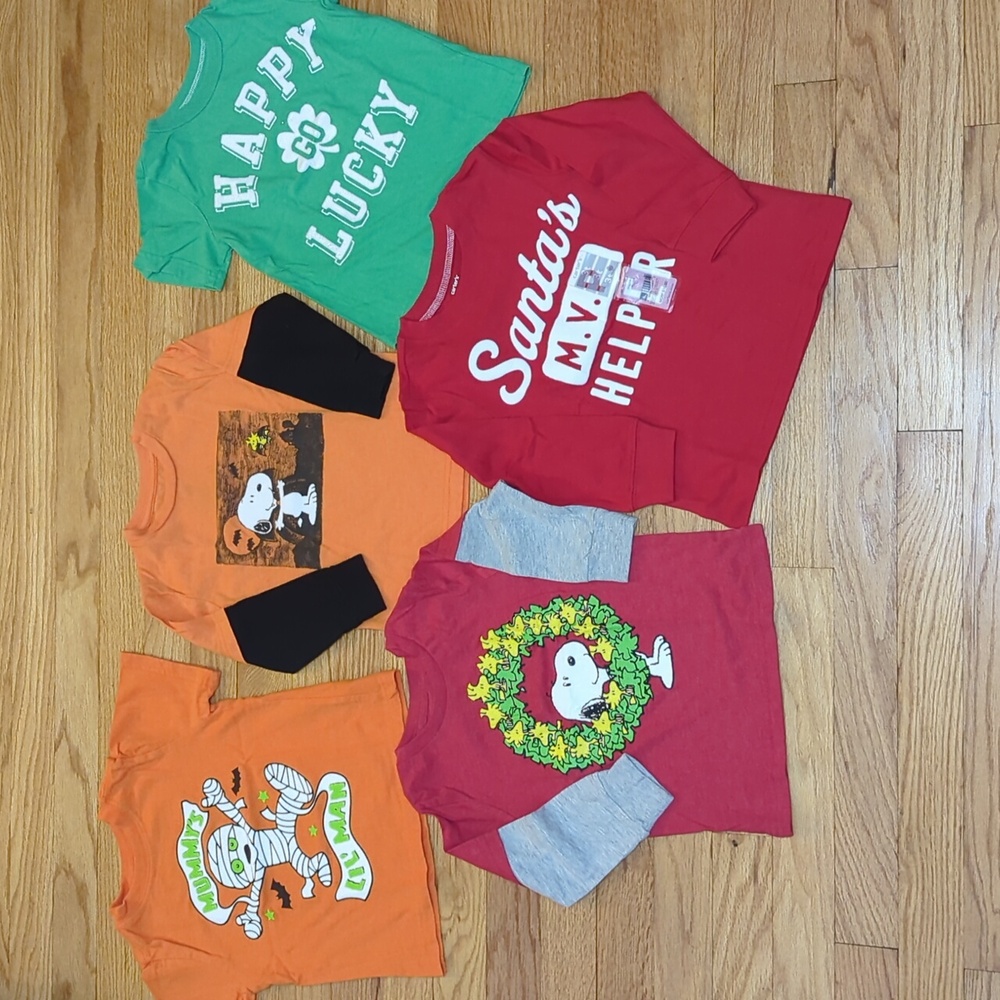 Boys Holiday Long Sleeve T-Shirts
